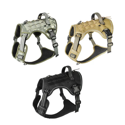 Yuy Pet Large Dog Tactical Harness, Dog Harness for Large Dogs , Durable Reflective Dog Harness, Easy to Control，Service Dog，Step in Dog Harness