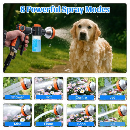 Professional Dog Washing Kit with Hose Attachment, Shampoo Sprayer, Drying Towel, Toothbrush, and Scrubber for Tub Use