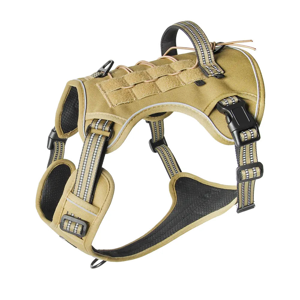 Yuy Pet Large Dog Tactical Harness, Dog Harness for Large Dogs , Durable Reflective Dog Harness, Easy to Control，Service Dog，Step in Dog Harness