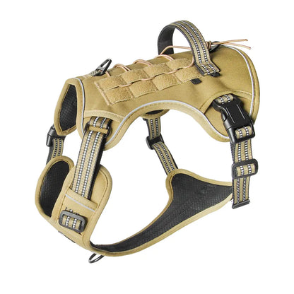 Yuy Pet Large Dog Tactical Harness, Dog Harness for Large Dogs , Durable Reflective Dog Harness, Easy to Control，Service Dog，Step in Dog Harness