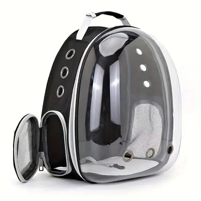 Portable Breathable Pet Carrier with Space Capsule Design, Dual Shoulder Travel Backpack for Dogs and Cats, Outdoor Pet Accessories