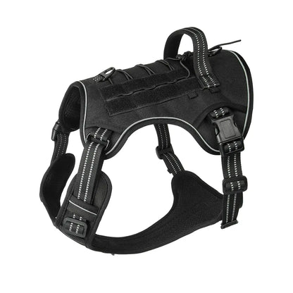 Yuy Pet Large Dog Tactical Harness, Dog Harness for Large Dogs , Durable Reflective Dog Harness, Easy to Control，Service Dog，Step in Dog Harness
