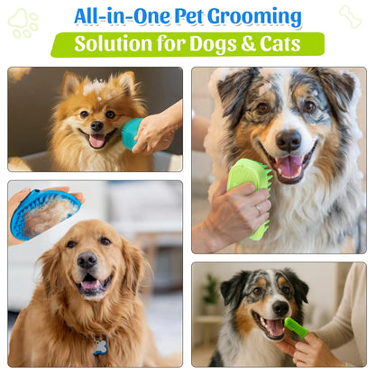 Professional Dog Washing Kit with Hose Attachment, Shampoo Sprayer, Drying Towel, Toothbrush, and Scrubber for Tub Use