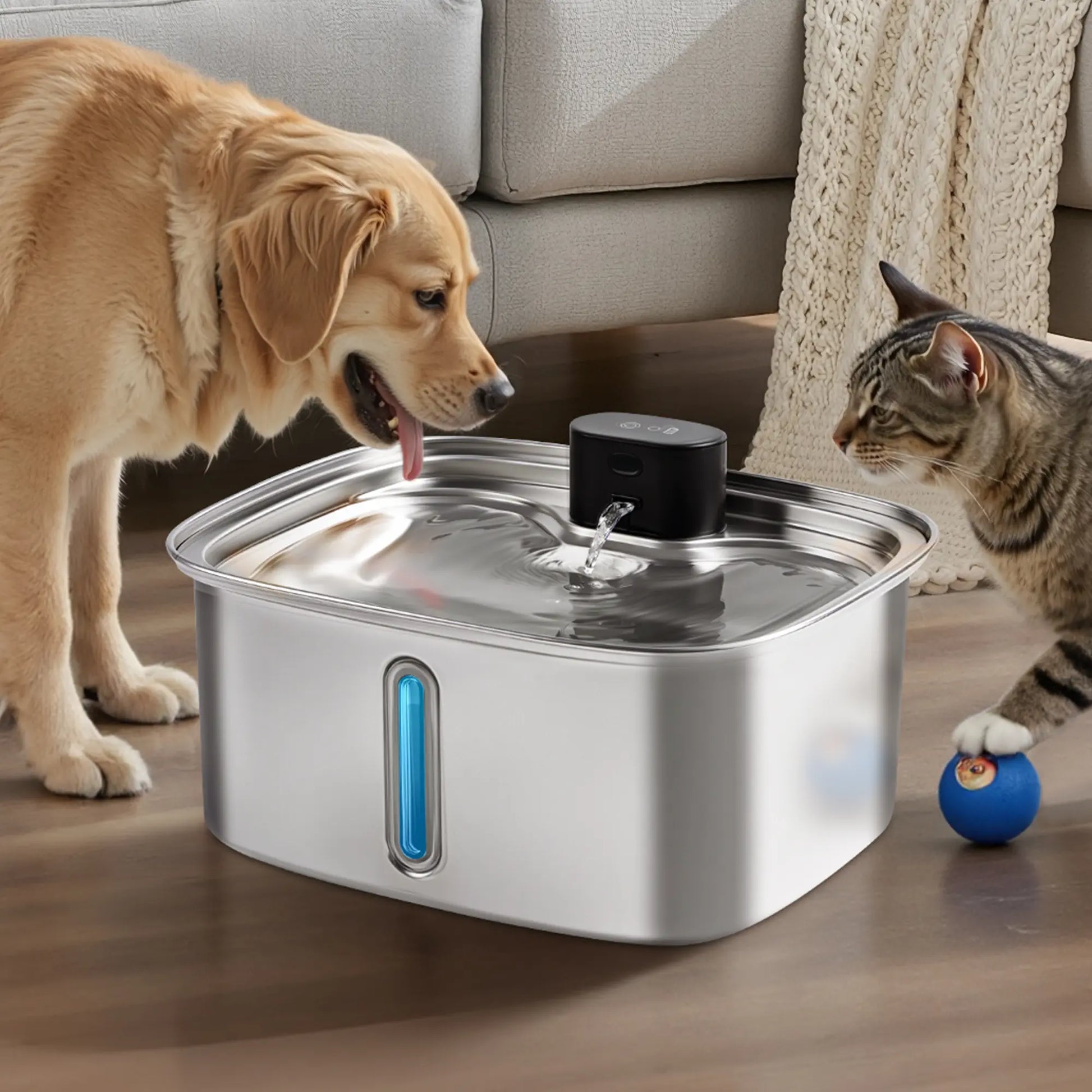 Vacqueen Smart Automatic Cat Feeder for Multiple Cats - Advanced Anti-Jam Technology, Dual-Effect Desiccant System, 6L Capacity with 10-Second Voice Recorder for Cats and Small Dogs