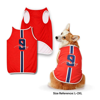 Football-Themed Pet Cooling Vest, Breathable Mesh Sports Top for Dogs and Cats, Comfortable Summer Apparel, Universal Size for All Seasons