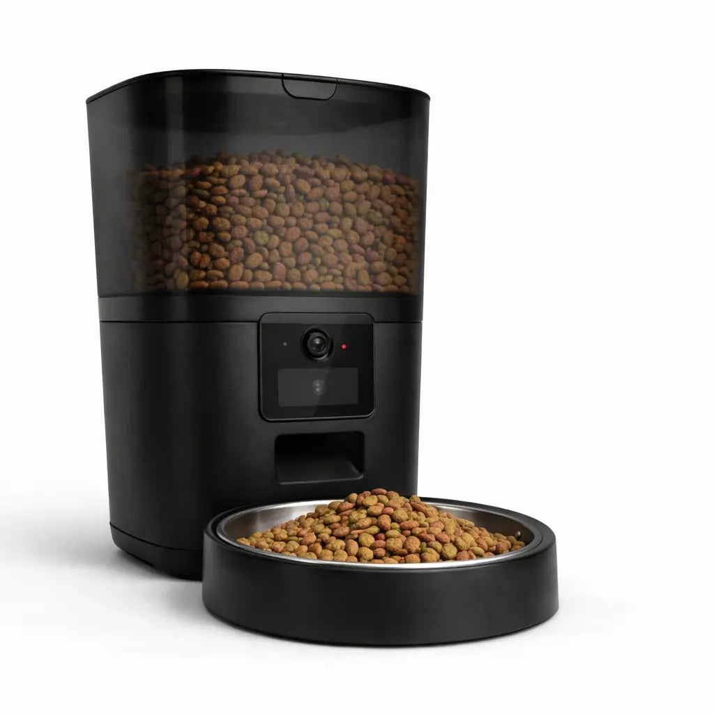Automatic Smart Pet Feeder with Camera - App-Controlled Device for Dogs and Cats (4L/6L)