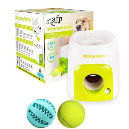 Automatic Pet Tennis Ball Launcher - Non-Electric Toy for Small and Medium Dogs, Includes Pet Food Reward Feature for Training