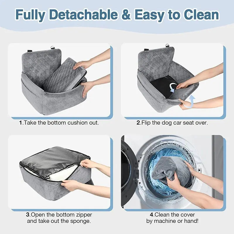 Premium Car Pet Seat for Dogs and Cats - Travel Booster, Durable and Easy to Clean, Safe and Comfortable for Co-Driving