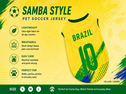 Pet Soccer Jersey - Stylish Game Day Apparel for Small and Medium Dogs and Cats