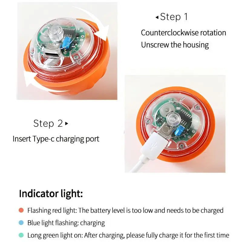 USB Rechargeable Interactive Dog Toy Ball - Automatic Bouncing Electronic Pet Plaything for Puppies, Ideal Birthday Gift
