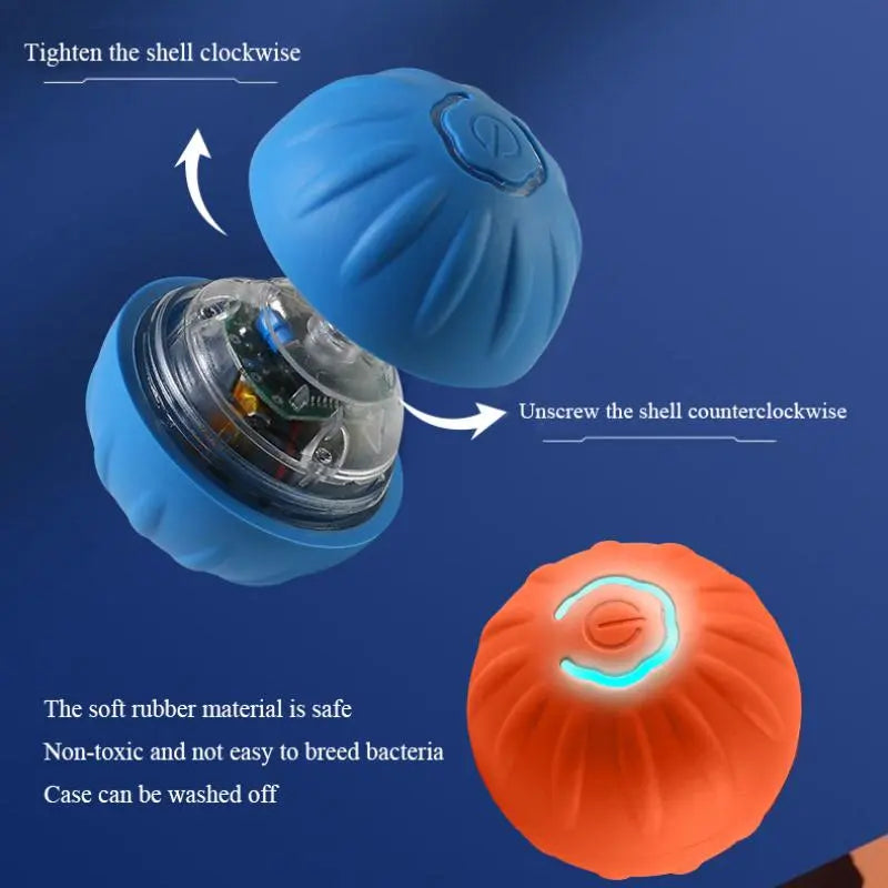 USB Rechargeable Interactive Dog Toy Ball - Automatic Bouncing Electronic Pet Plaything for Puppies, Ideal Birthday Gift