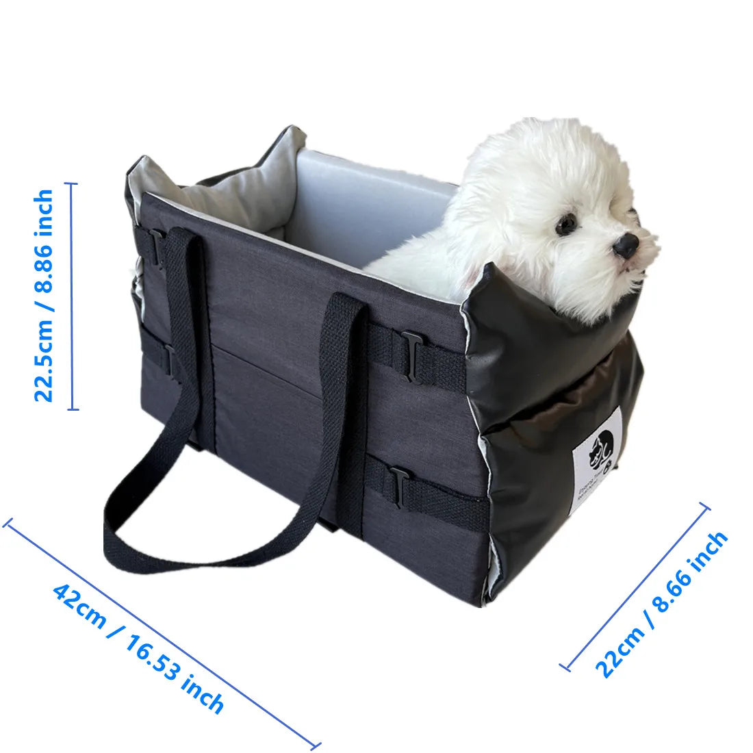 Dog Car Seat for Small Dog Center Console Seat Pet Booster Seat for Car Safety Travel Puppy Portable Dog Carrier for Cats Bag