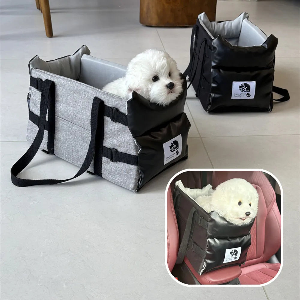 Dog Car Seat for Small Dog Center Console Seat Pet Booster Seat for Car Safety Travel Puppy Portable Dog Carrier for Cats Bag