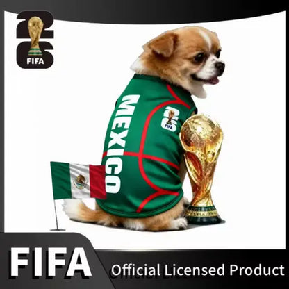FIFA World Cup 2026 Officially Licensed Luxury Pet Apparel - Comfortable Dog Jerseys and Cat T-Shirts for Supporters of USA, Mexico, Argentina, and Brazil