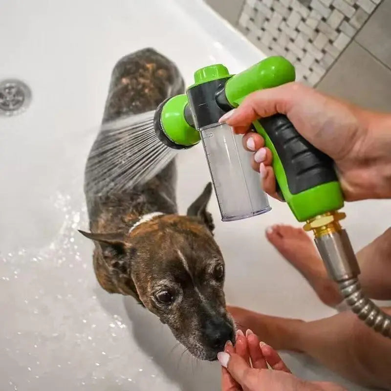 Professional Multifunctional Pet Shower Kit - 5-Piece Adjustable High Pressure Cleaner Nozzle Set for Grooming and Bathing Pets, Includes Fur Saver and Deshedding Nozzles, Ideal for Home and Outdoor Use