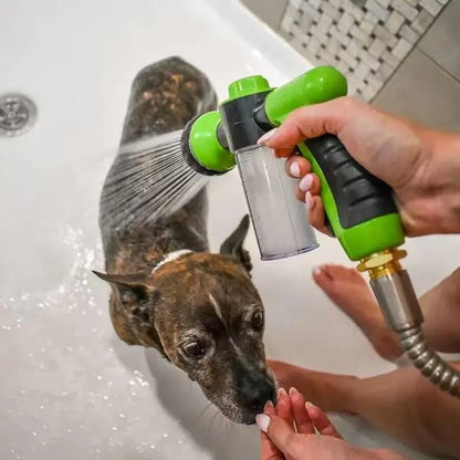 Professional Multifunctional Pet Shower Kit - 5-Piece Adjustable High Pressure Cleaner Nozzle Set for Grooming and Bathing Pets, Includes Fur Saver and Deshedding Nozzles, Ideal for Home and Outdoor Use