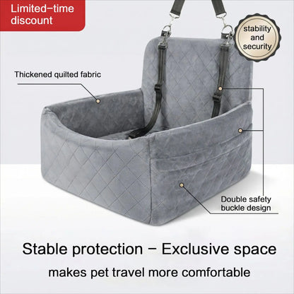 Premium Car Pet Seat for Dogs and Cats - Travel Booster, Durable and Easy to Clean, Safe and Comfortable for Co-Driving