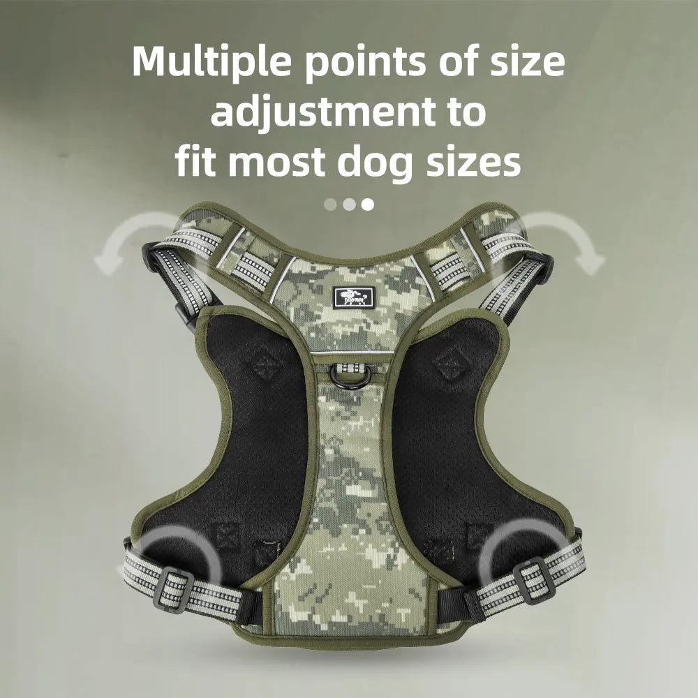 Yuy Pet Large Dog Tactical Harness, Dog Harness for Large Dogs , Durable Reflective Dog Harness, Easy to Control，Service Dog，Step in Dog Harness