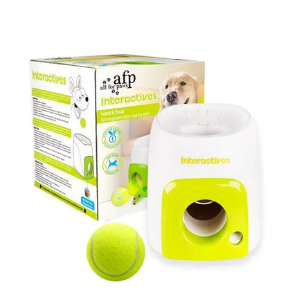 Automatic Pet Tennis Ball Launcher - Non-Electric Toy for Small and Medium Dogs, Includes Pet Food Reward Feature for Training