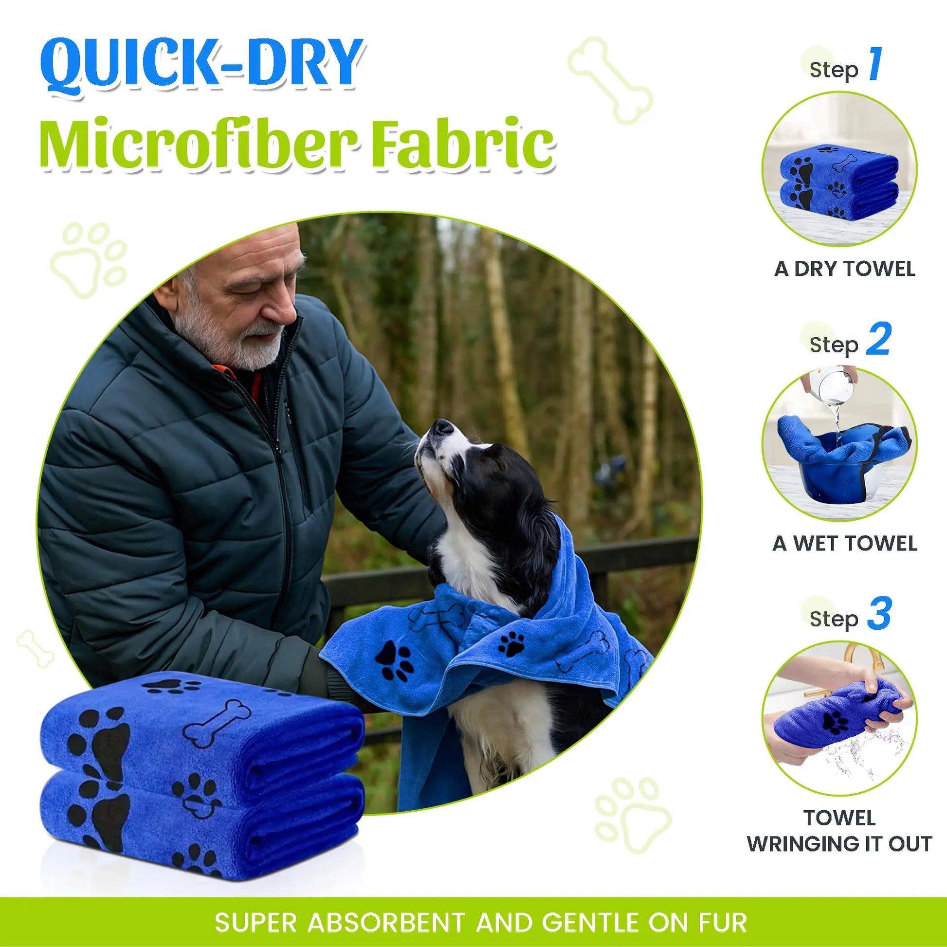 Professional Dog Washing Kit with Hose Attachment, Shampoo Sprayer, Drying Towel, Toothbrush, and Scrubber for Tub Use