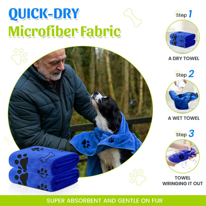 Professional Dog Washing Kit with Hose Attachment, Shampoo Sprayer, Drying Towel, Toothbrush, and Scrubber for Tub Use