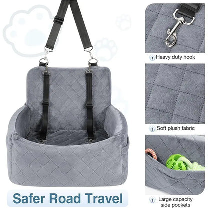 Premium Car Pet Seat for Dogs and Cats - Travel Booster, Durable and Easy to Clean, Safe and Comfortable for Co-Driving