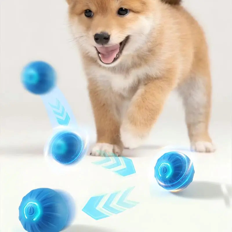 USB Rechargeable Interactive Dog Toy Ball - Automatic Bouncing Electronic Pet Plaything for Puppies, Ideal Birthday Gift