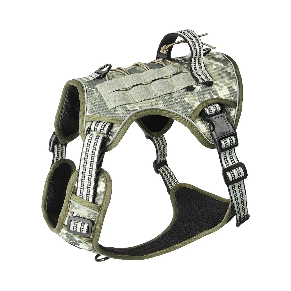 Yuy Pet Large Dog Tactical Harness, Dog Harness for Large Dogs , Durable Reflective Dog Harness, Easy to Control，Service Dog，Step in Dog Harness