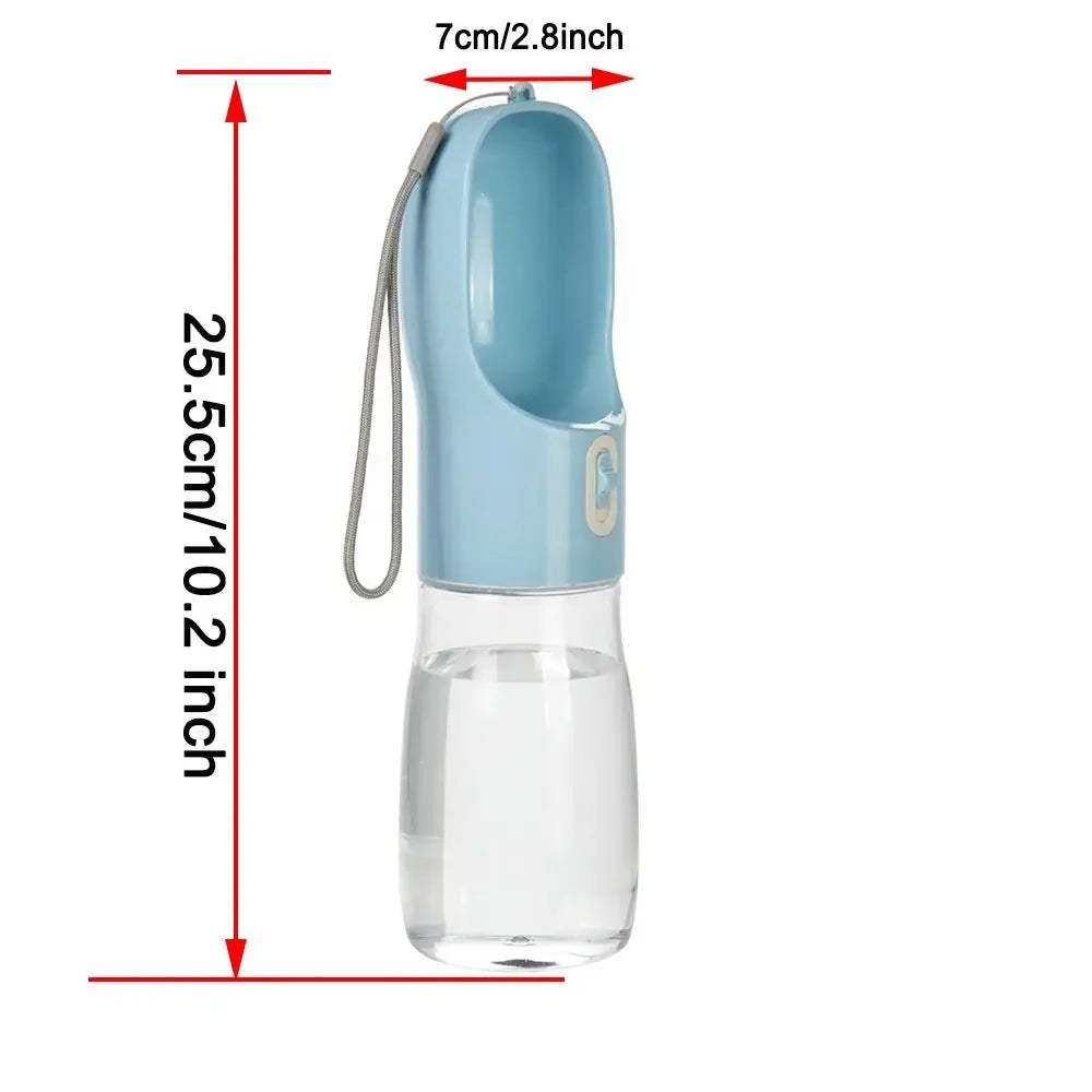 Portable Leak-Proof Pet Travel Water Bowl and Food Feeder, 258ML Water Capacity + 200ML Food Compartment, Easy to Clean and Detachable Design for Outdoor Adventures with Cats and Dogs