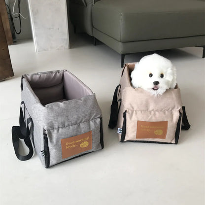 Dog Car Seat for Small Dog Center Console Seat Pet Booster Seat for Car Puppy Portable Dog Carrier for Cats Safety Travel Bag