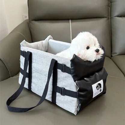 Dog Car Seat for Small Dog Center Console Seat Pet Booster Seat for Car Safety Travel Puppy Portable Dog Carrier for Cats Bag
