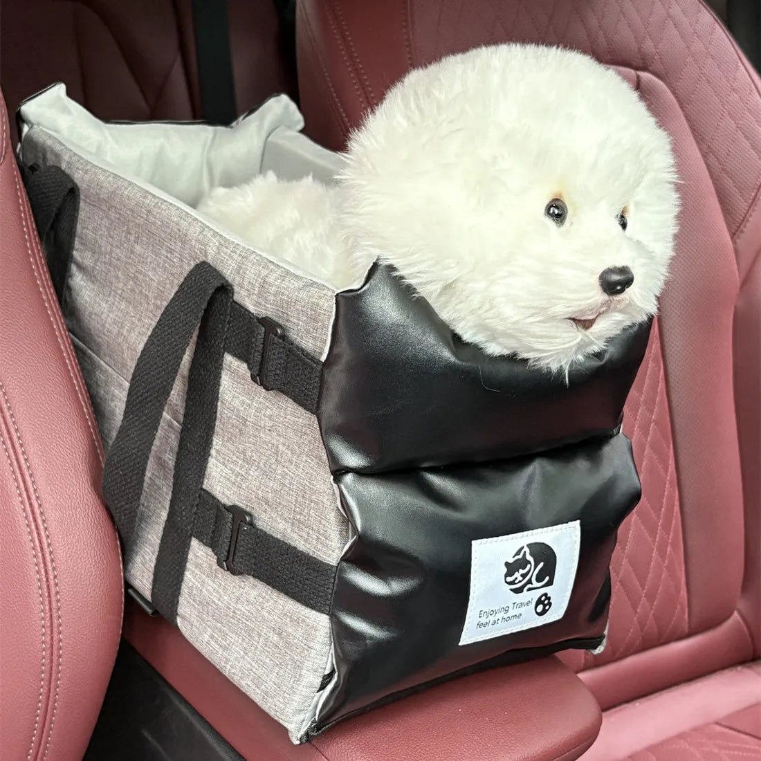 Dog Car Seat for Small Dog Center Console Seat Pet Booster Seat for Car Safety Travel Puppy Portable Dog Carrier for Cats Bag