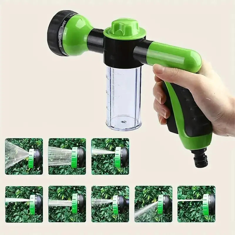 Professional Multifunctional Pet Shower Kit - 5-Piece Adjustable High Pressure Cleaner Nozzle Set for Grooming and Bathing Pets, Includes Fur Saver and Deshedding Nozzles, Ideal for Home and Outdoor Use