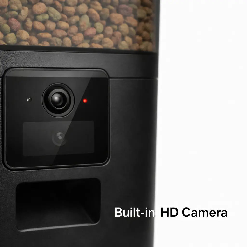 Automatic Smart Pet Feeder with Camera - App-Controlled Device for Dogs and Cats (4L/6L)